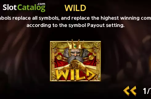 Game Features screen. Legacy of Midas slot