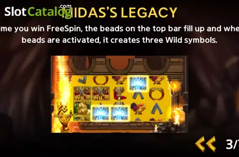 Game Features screen 3. Legacy of Midas slot