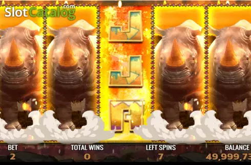 Free Spins screen 2. Rhino King slot