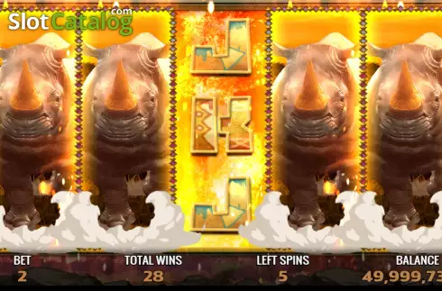 Free Spins screen 3. Rhino King slot