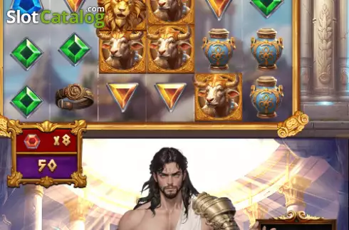 Win screen. Quests of Olympus slot