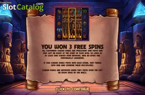 Free Spins 1. The Cursed King slot