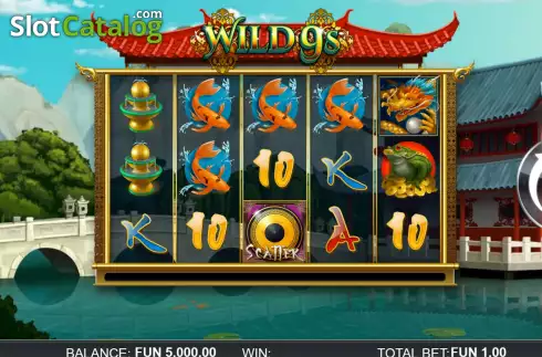 Game screen. Wild 9s slot