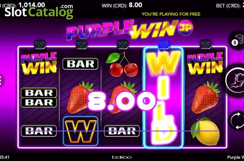 Win screen 2. Purple Win JP slot