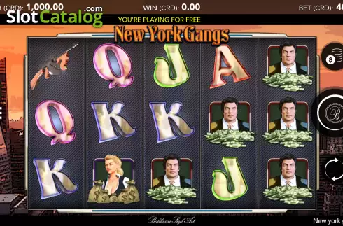 Reel screen. New York Gangs (Baldazzi Styl Art) slot