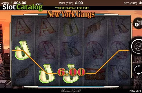 Win screen 2. New York Gangs (Baldazzi Styl Art) slot