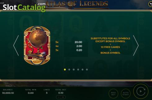 Ecran5. Atlas of Legends slot