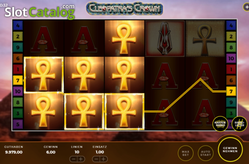 Win Screen 2. Cleopatra's Crown slot