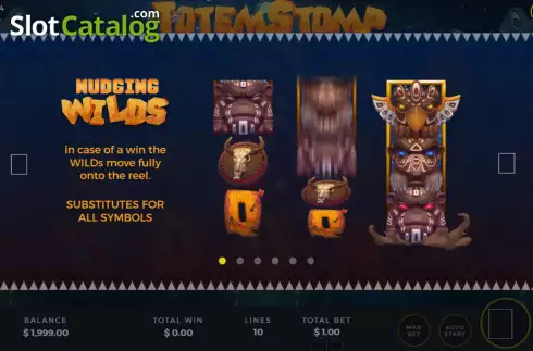 Game Features screen. Totem Stomp slot