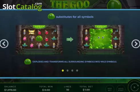 Game Features screen. The Goo slot