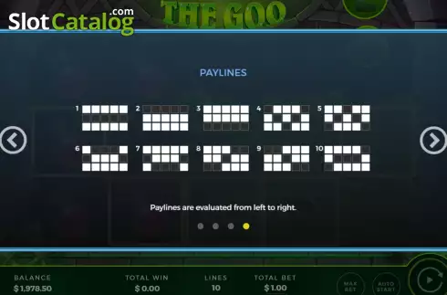 PayLines screen. The Goo slot