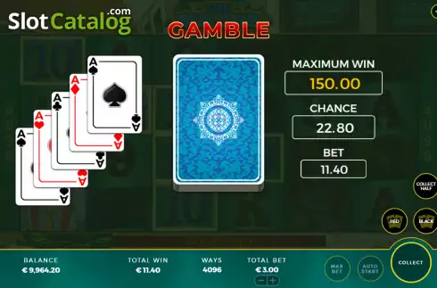 Gamble Game screen. The Big One (Bally Wulff) slot