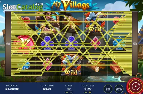 Game screen. My Village slot