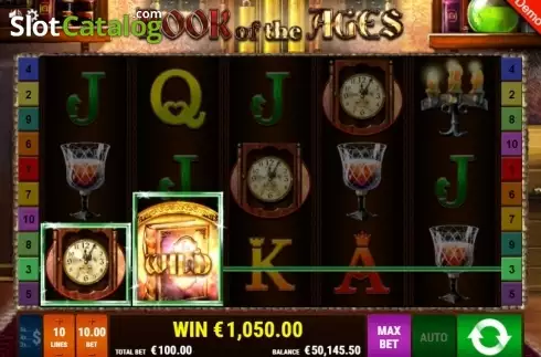 Win Screen 2. Book of the Ages slot