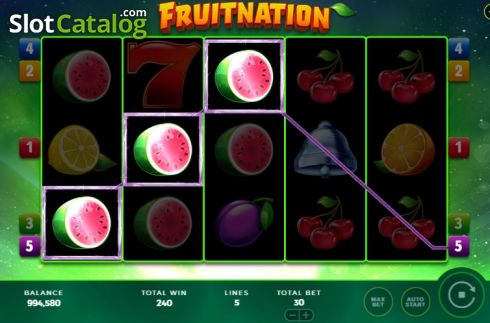 Win screen 1. Fruitnation slot