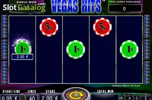 Multiplier screen . Vegas Hits slot