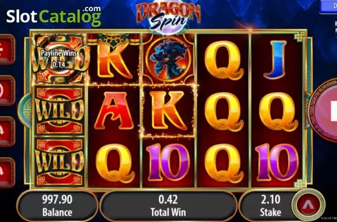 Wild Win screen. Dragon Spin slot
