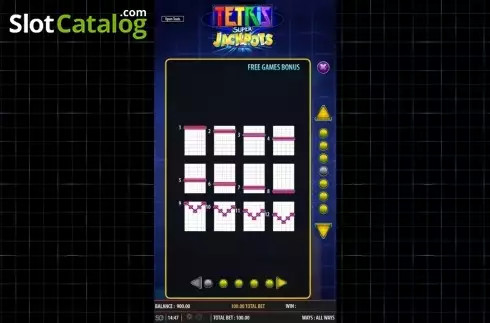 Ecran6. Tetris Super Jackpots slot