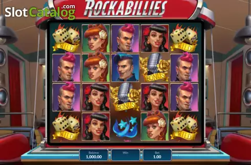 Game screen. Rockabillies slot