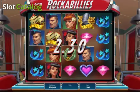 Win screen. Rockabillies slot
