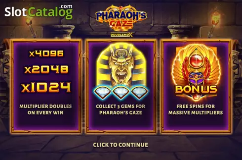 画面2. Pharaoh's Gaze DoubleMax カジノスロット