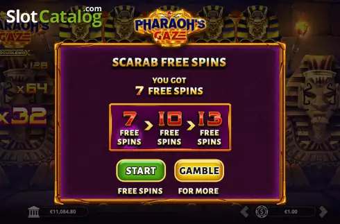 Free Spins 1. Pharaoh's Gaze DoubleMax slot
