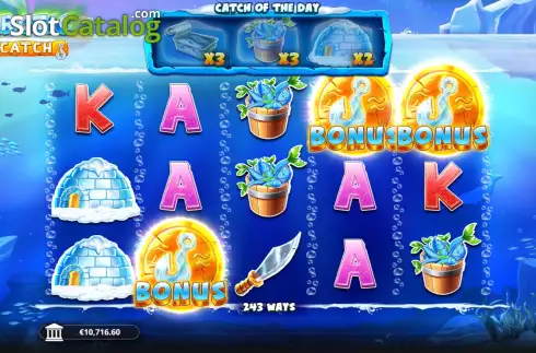 Free Spins Win Screen. Arctic Catch slot