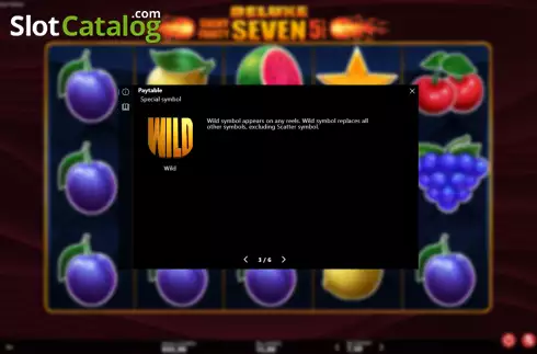 Wild screen. Shiny Fruity Seven Deluxe 5 Lines slot