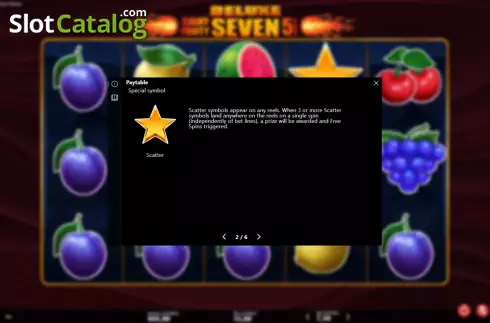 Scatter screen. Shiny Fruity Seven Deluxe 5 Lines slot