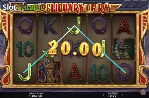 Win screen. Reliquary of Ra slot