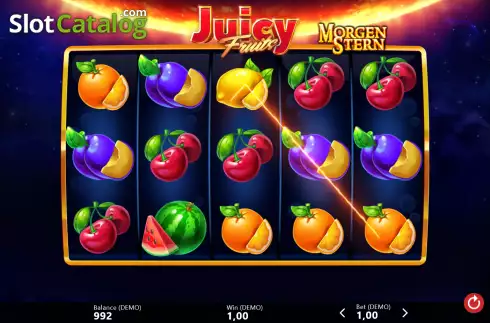 Win screen 2. Juicy Fruits Morgenstern slot