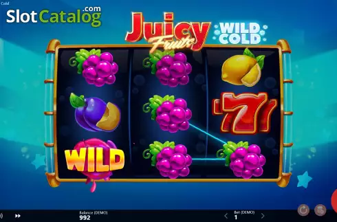Win Screen. Juicy Fruits Wild Cold slot