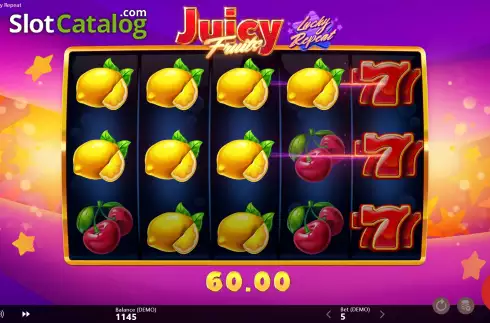 Win Screen 2. Juicy Fruits Lucky Repeat slot