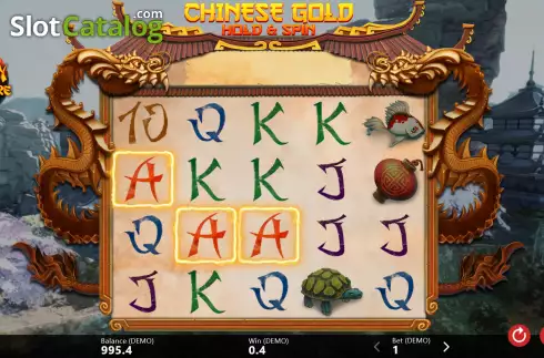 Win screen. Chinese Gold Hold and Spin slot