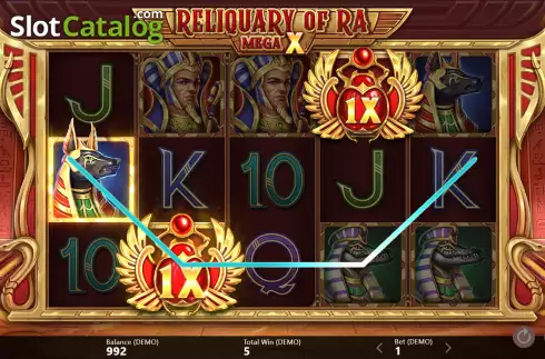 Bildschirm5. Reliquary of Ra MegaX slot