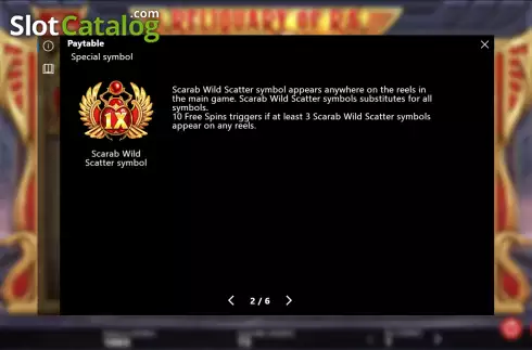 Bildschirm6. Reliquary of Ra MegaX slot