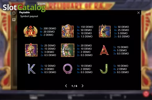 Bildschirm9. Reliquary of Ra MegaX slot