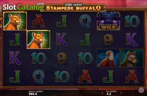 Win screen. Stampede Buffalo 4096 Ways slot