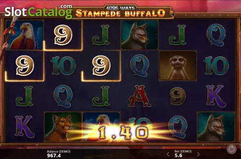 Win screen 2. Stampede Buffalo 4096 Ways slot