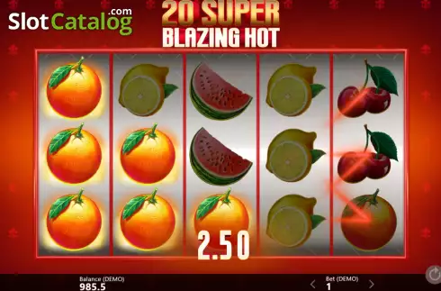 Скрин4. 20 Super Blazing Hot слот
