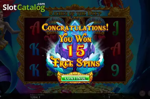 Free Spins Win Screen 2. Riches of the Deep 243 Ways slot