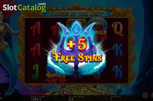 Additional Free Spins Screen. Riches of the Deep 243 Ways slot