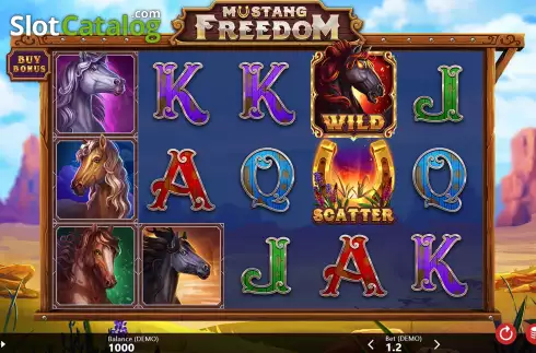 Game Screen. Mustang Freedom slot