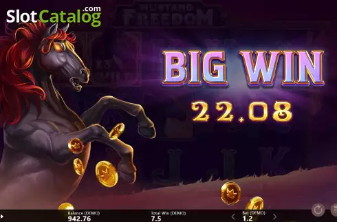 Free Spins Gameplay Screen 2. Mustang Freedom slot