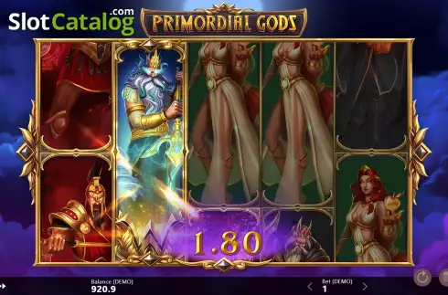 Free Spins Gameplay Screen 2. Primordial Gods slot