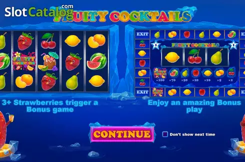 Bildschirm2. Fruity Cocktails slot