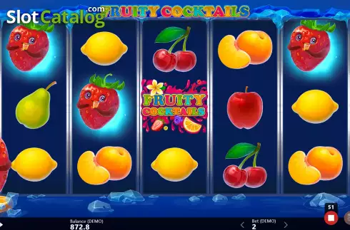 Bonus Game Win Screen. Fruity Cocktails slot