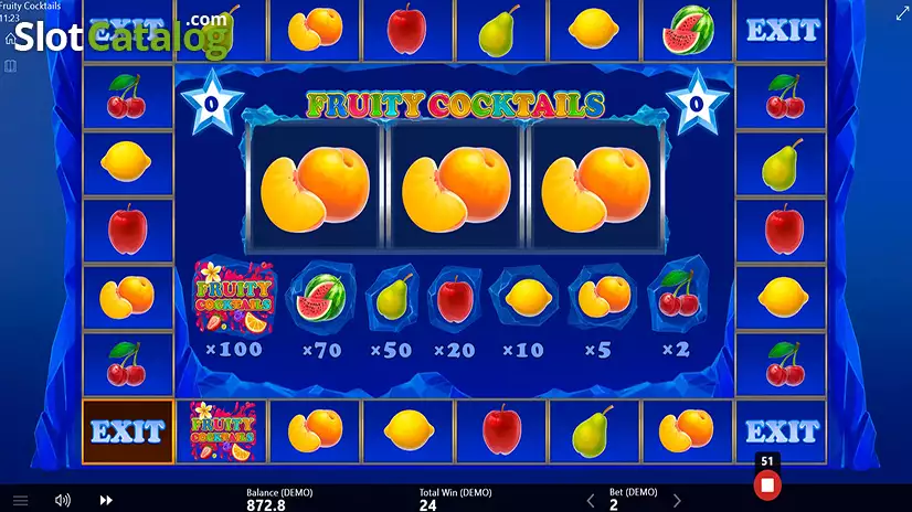 Fruity Cocktails Bonus Game
