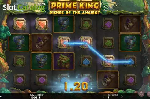 Win Screen. Prime King: Riches of the Ancient slot