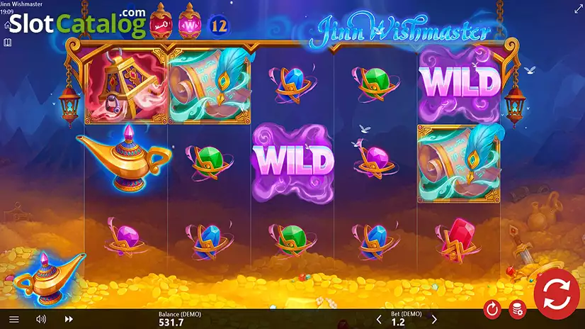 Jinn Wishmaster Random Wilds Win Screen